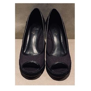 Ralph Lauren Peep Toe Wedge Espadrilles